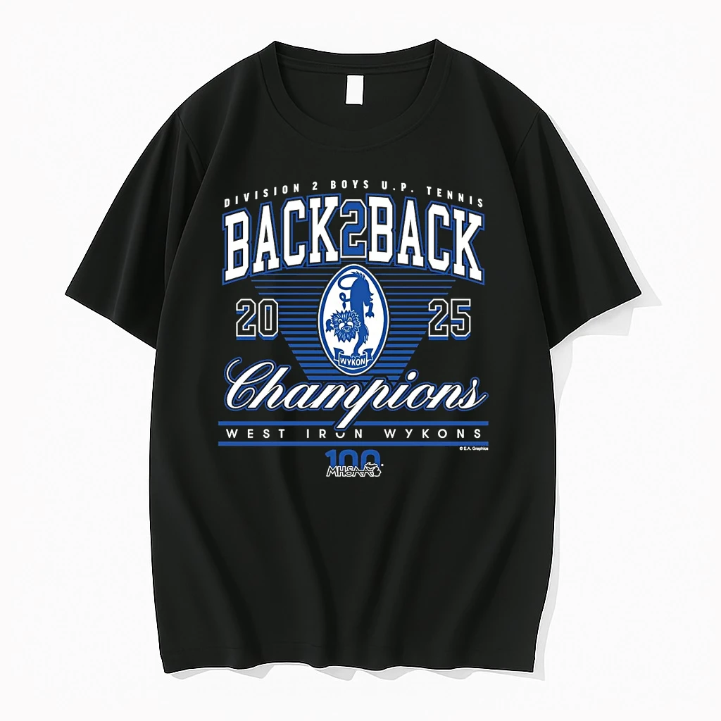 West Iron Wykons 2025 Boys Up Tennis D2 Back 2 Back Champions Shirts