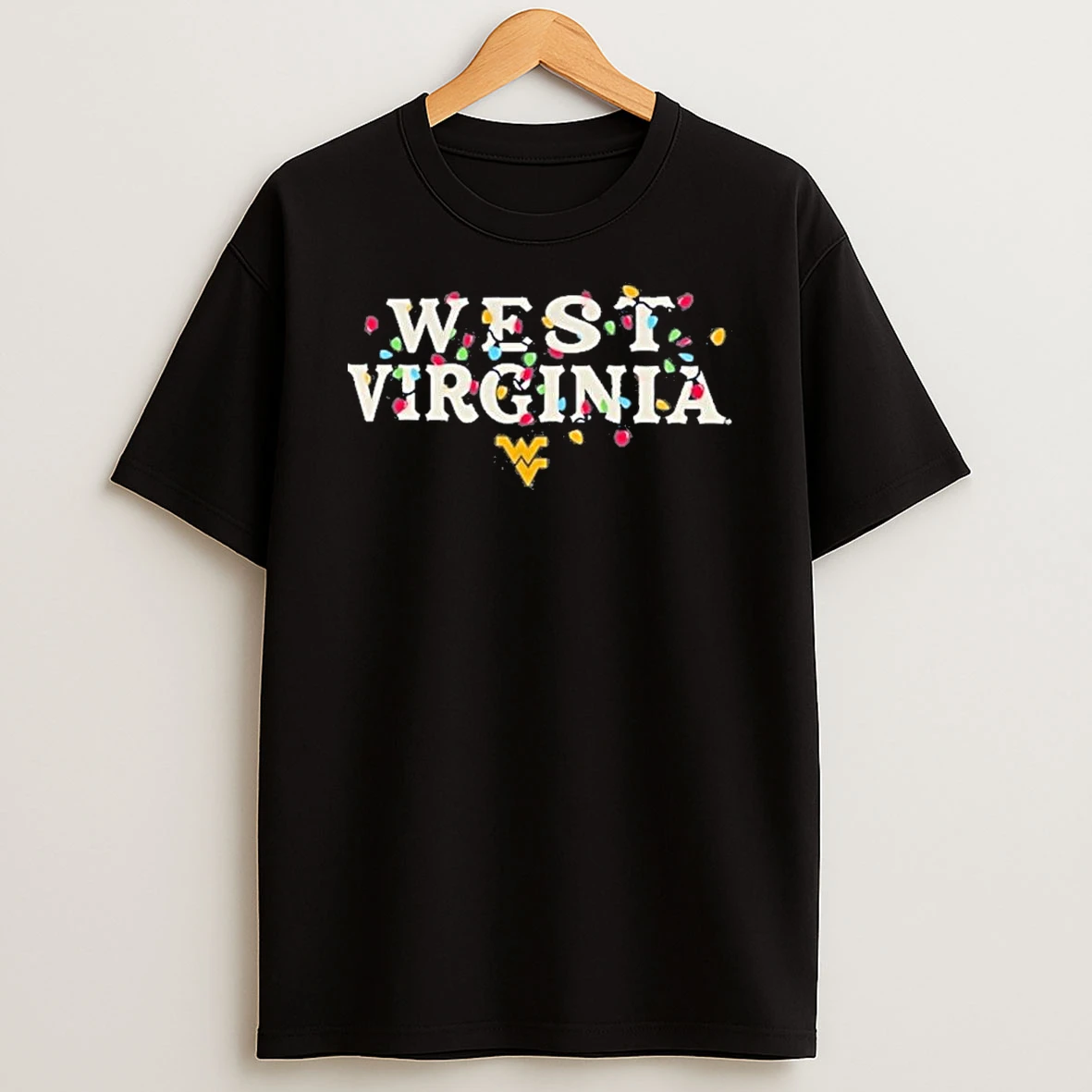 West Virginia Mountaineers String Lights Christmas Shirts