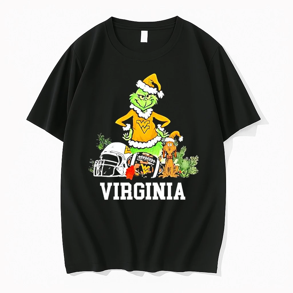 West Virginia The Grinch And Max Helmet Christmas 2025 Shirts