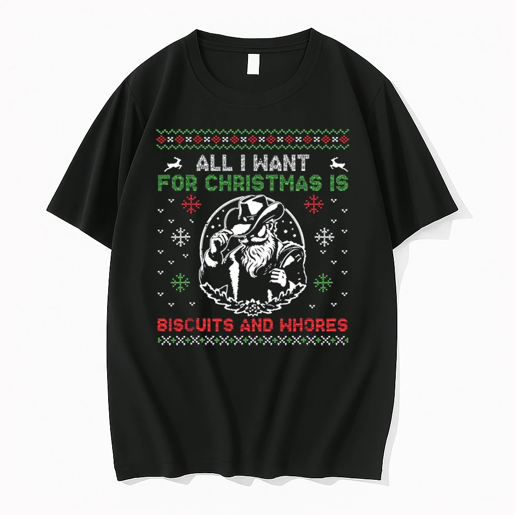 Western Cowboys Biscuits And Whores Christmas Quote Shirts