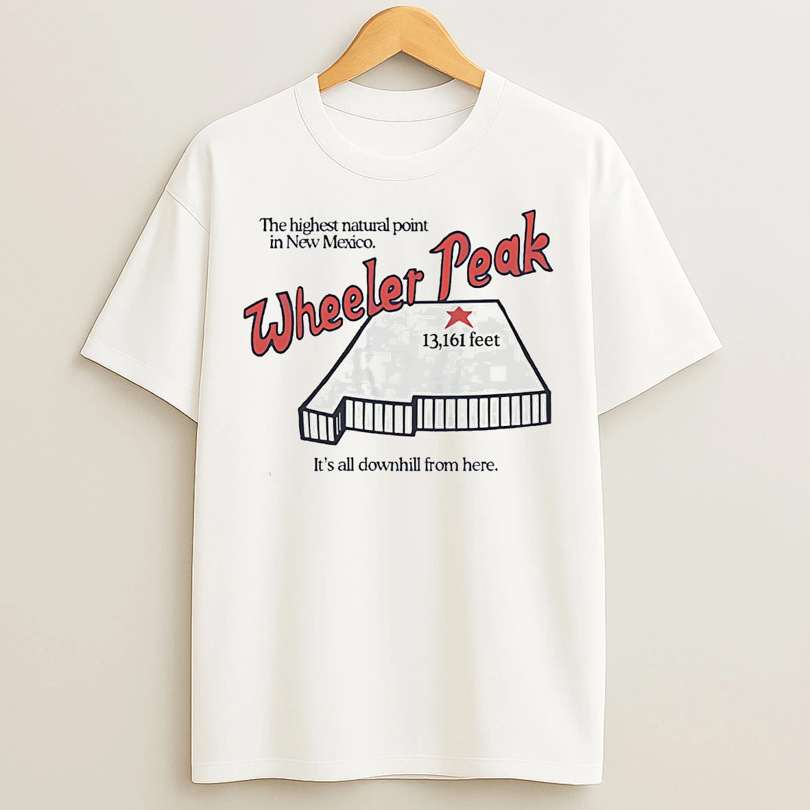 Wheeler Peak The Highest Natural Point In New Mexico T Shirts