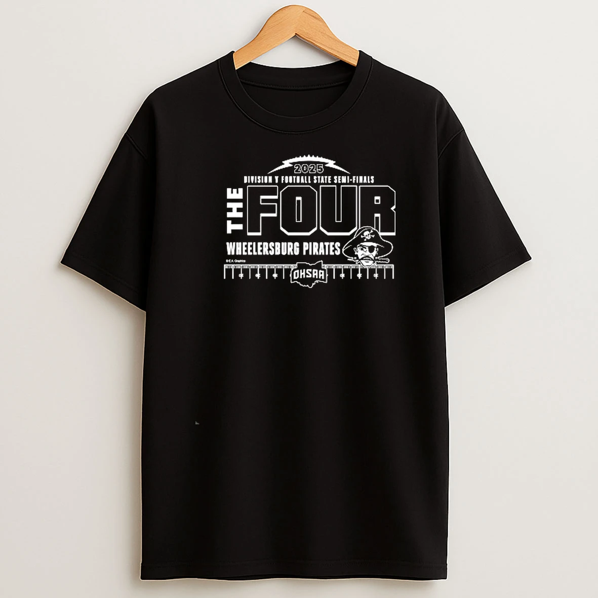 Wheelersburg Pirates Ohsaa 2025 Division V Football State Semi Finals The Four Logo Shirts