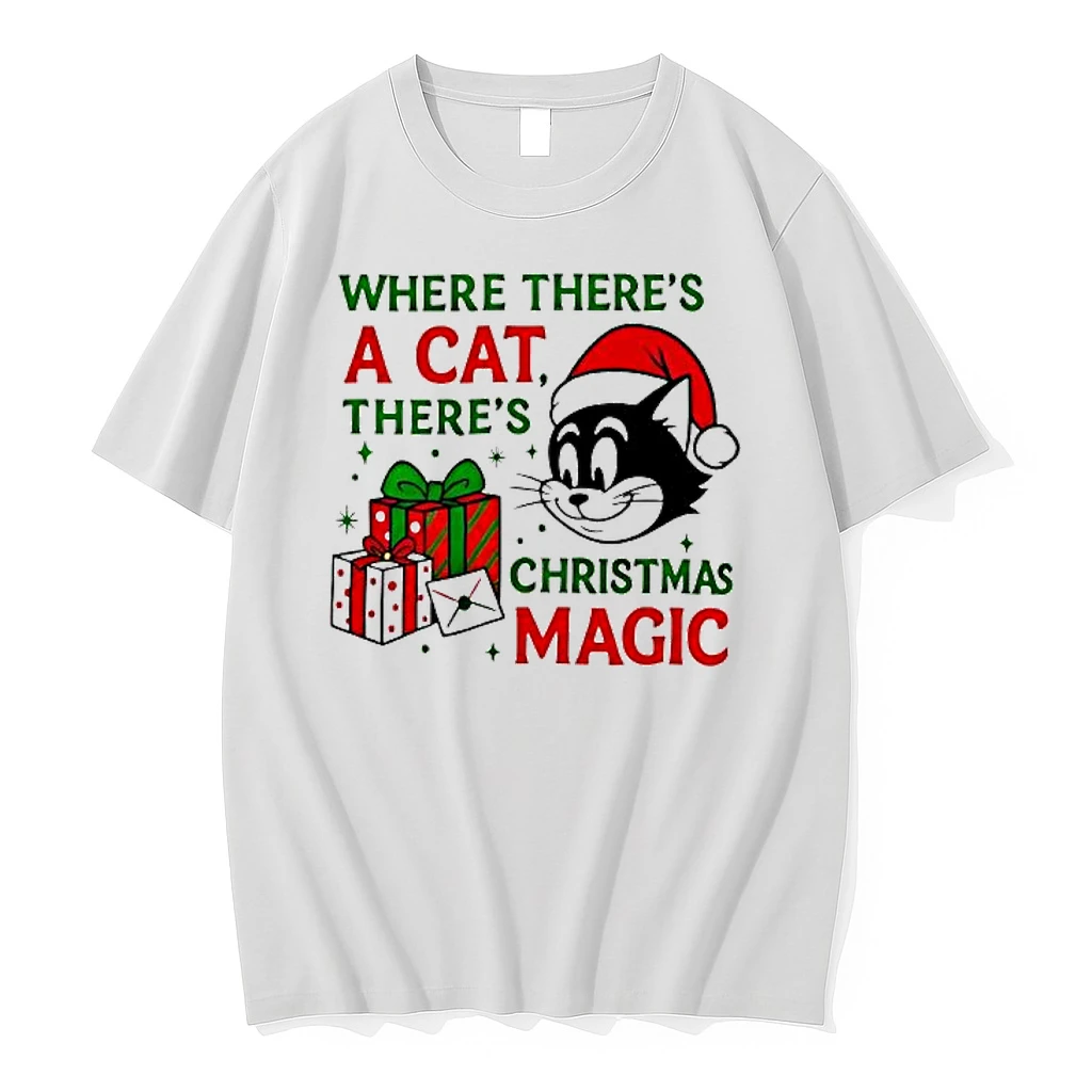 Where Theres A Cat Theres Christmas Magic Shirts