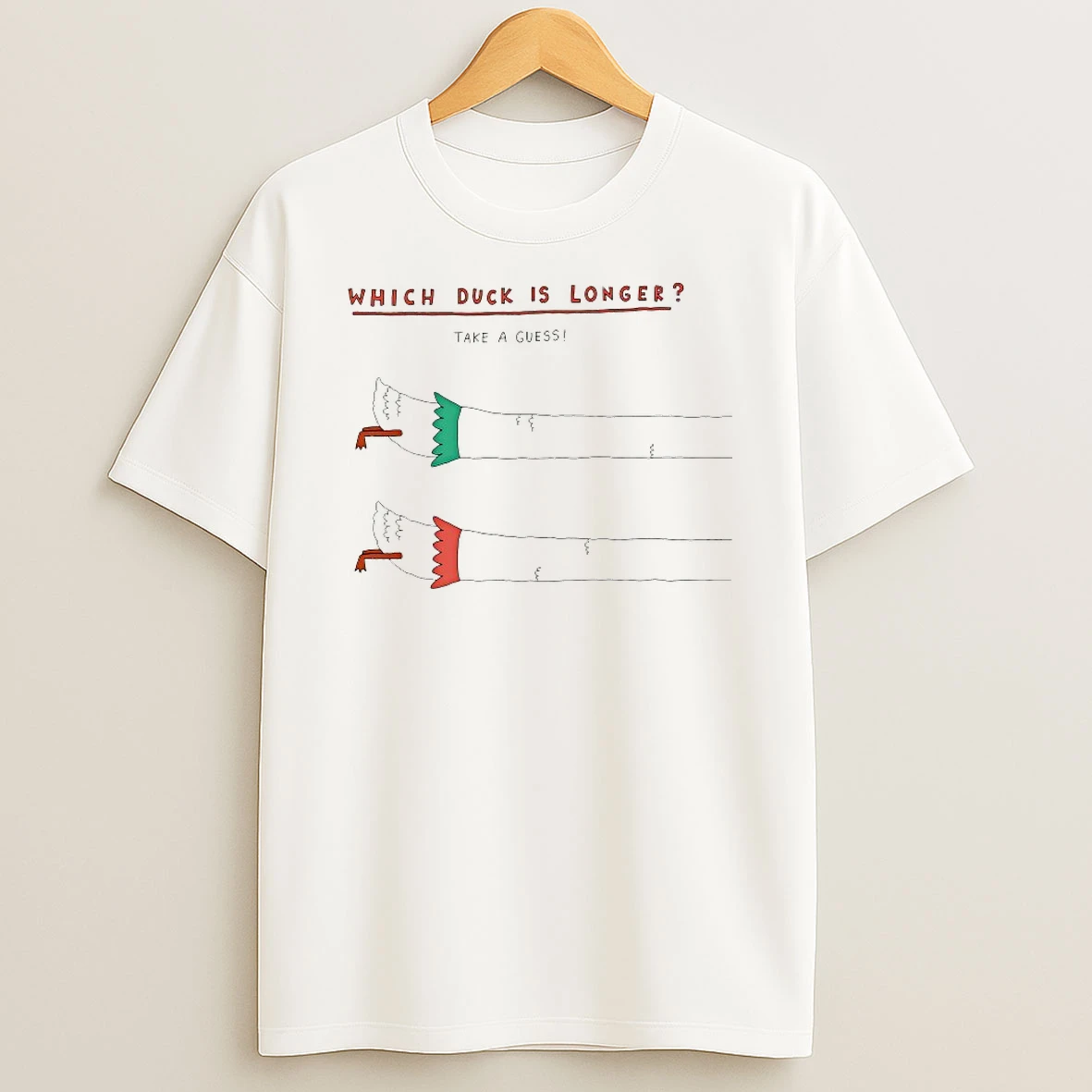 Which Duck Is Longer Take A Guess Shirts
