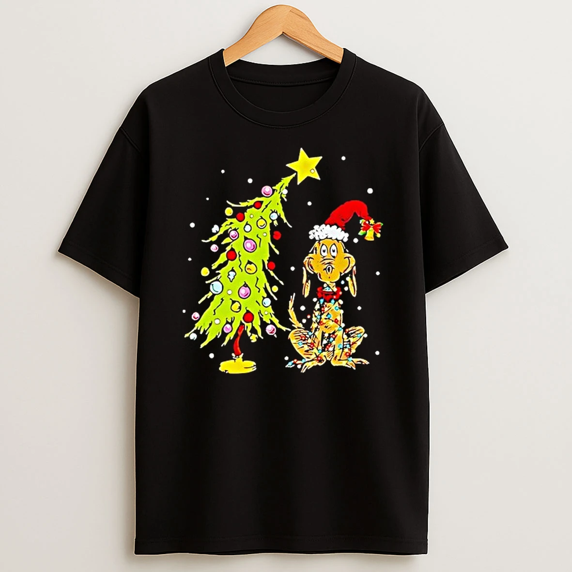 Whimsical Christmas Tree With Dog Max Whoville Tree Shirts