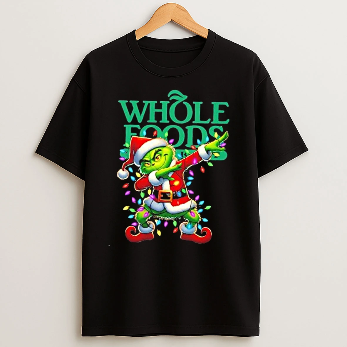 Whole Foods Market Grinch Dabbing Merry Christmas T Shirts