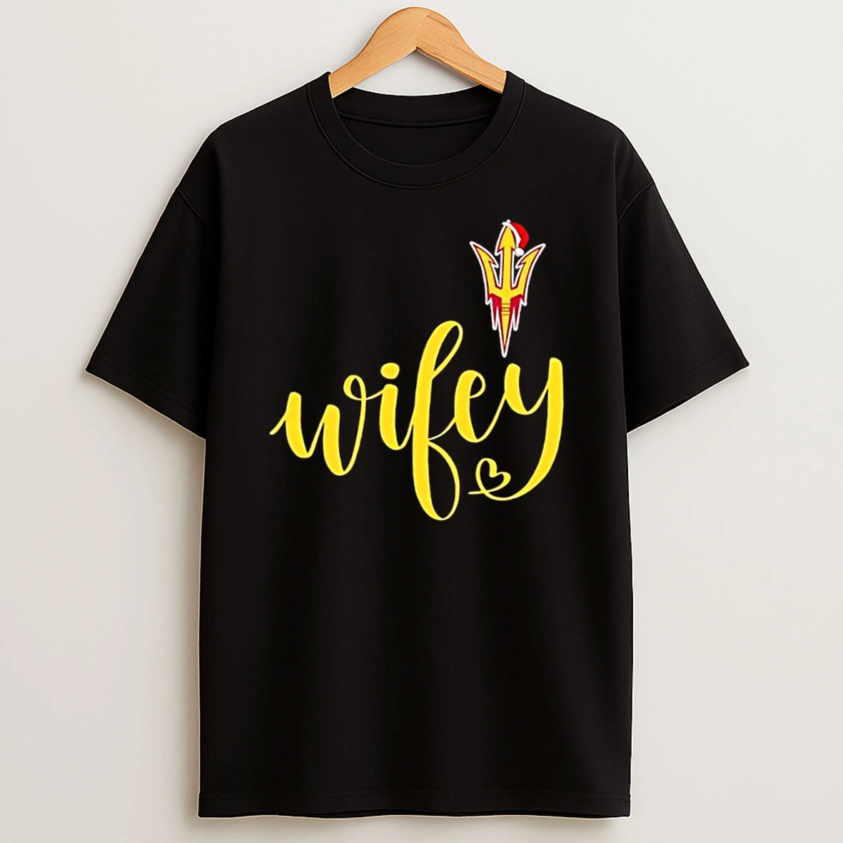 Wifey Arizona State Sun Devils Santa Hat Merry Christmas Shirts