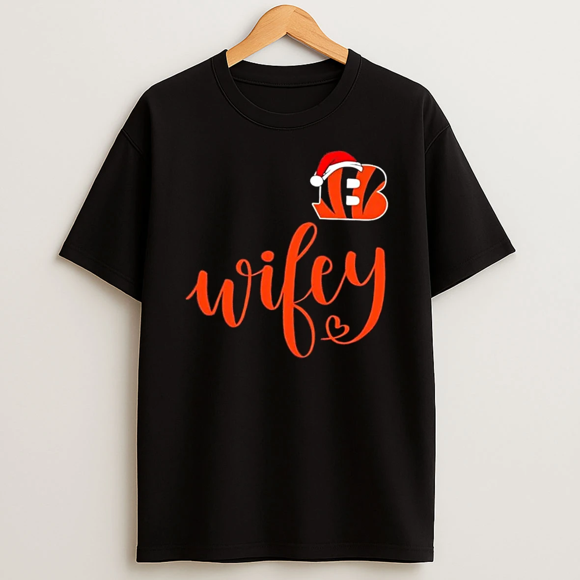 Wifey Cincinnati Bengals Santa Hat Merry Christmas Shirts