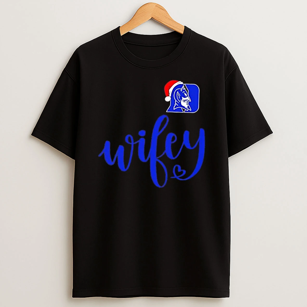 Wifey Duke Blue Devils Santa Hat Merry Christmas Shirts
