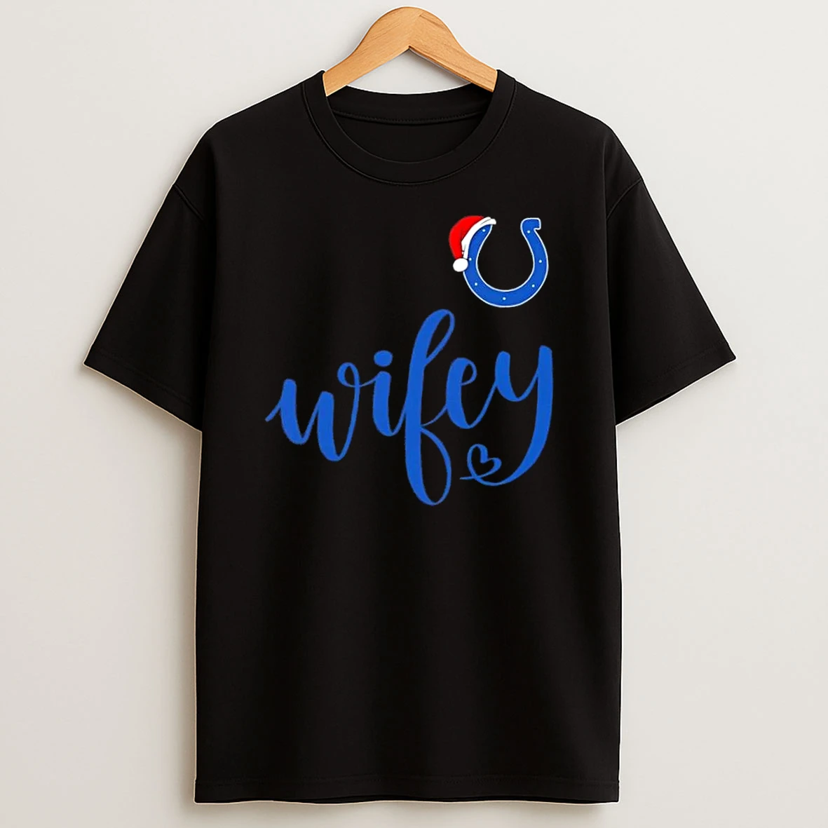 Wifey Indianapolis Colts Santa Hat Merry Christmas Shirts