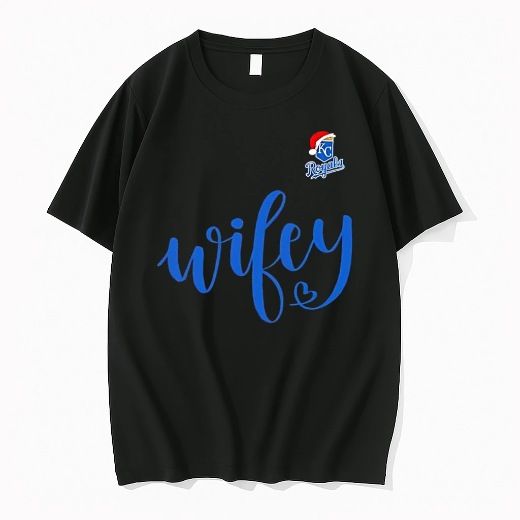 Wifey Kansas City Royals Santa Hat Merry Christmas Shirts