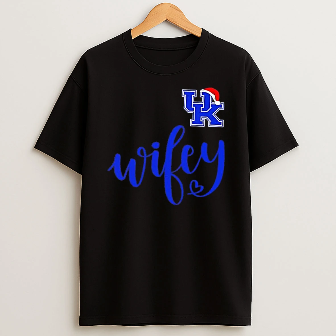 Wifey Kentucky Wildcats Santa Hat Merry Christmas Shirts