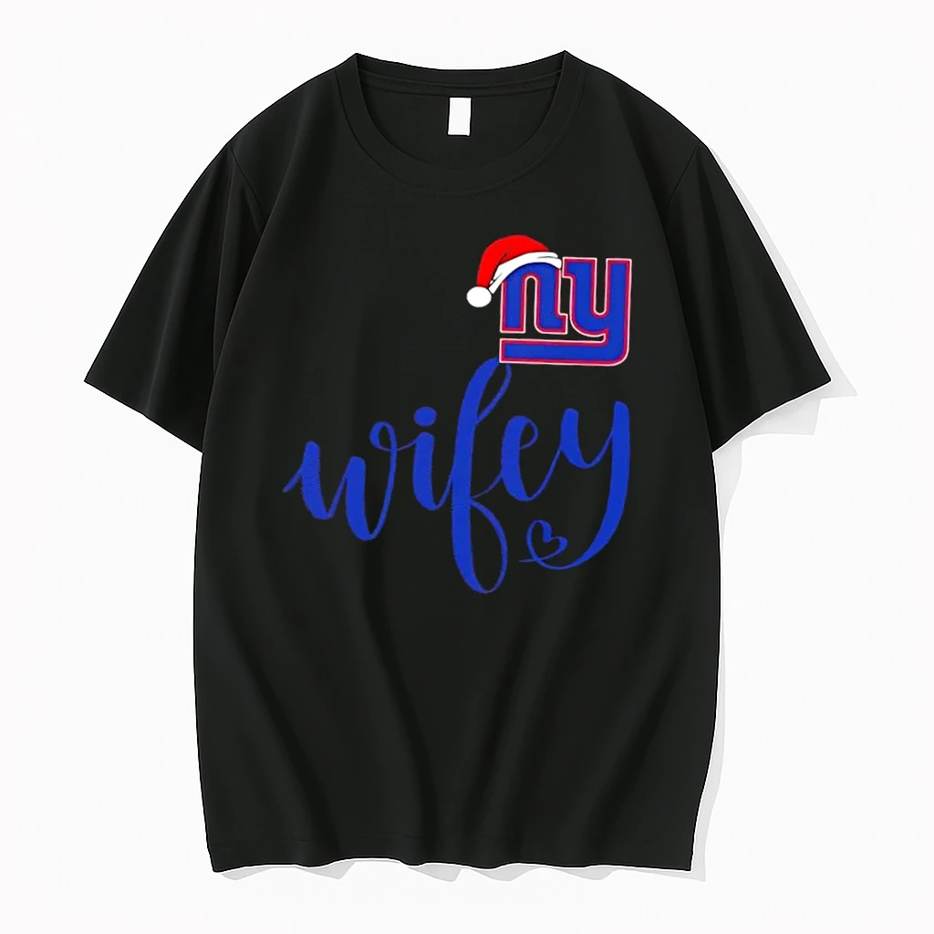 Wifey New York Giants Santa Hat Merry Christmas Shirts