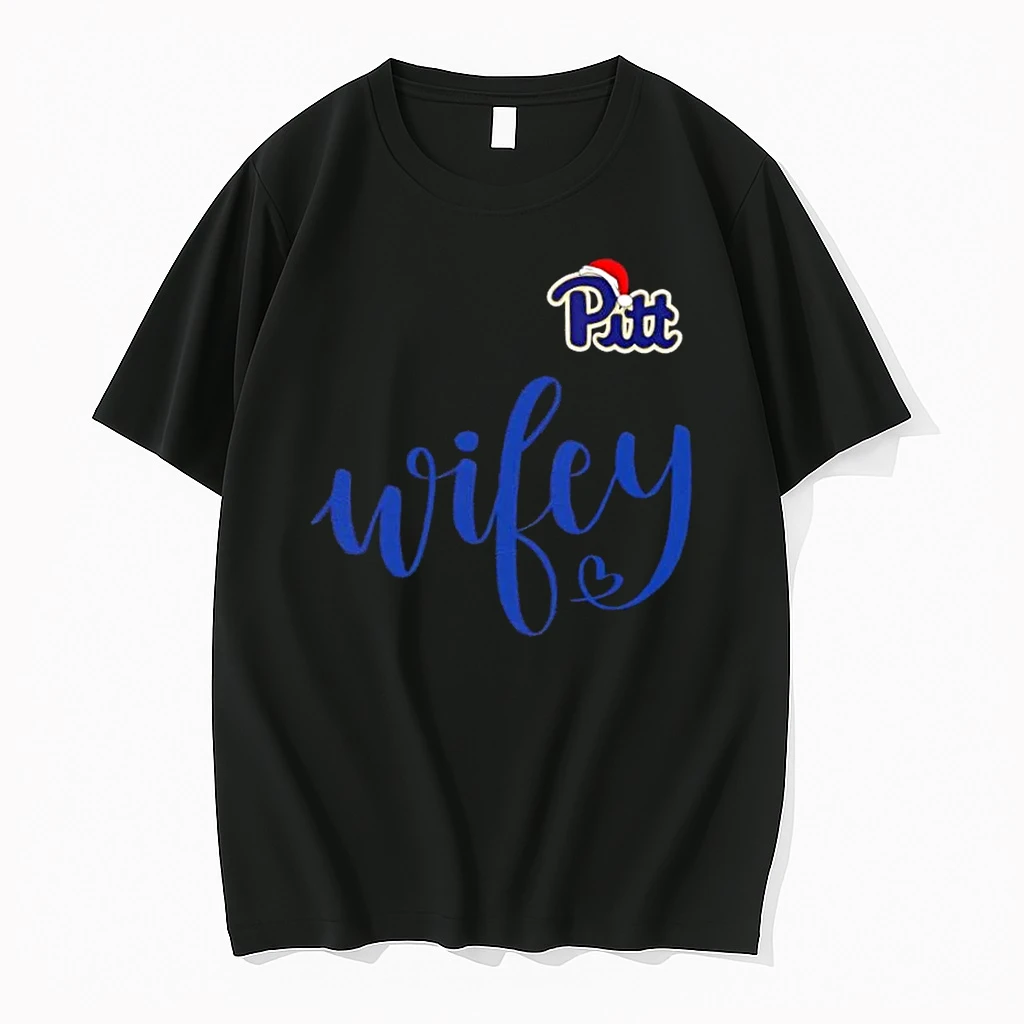 Wifey Pittsburgh Panthers Santa Hat Merry Christmas Shirts