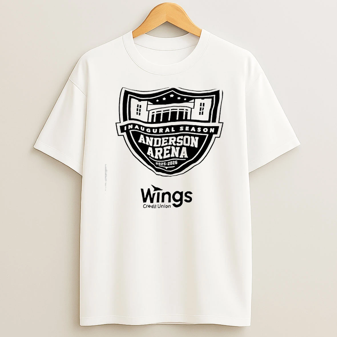Wings Anderson Arena Inaugural Season 2025 2026 Logo T Shirts