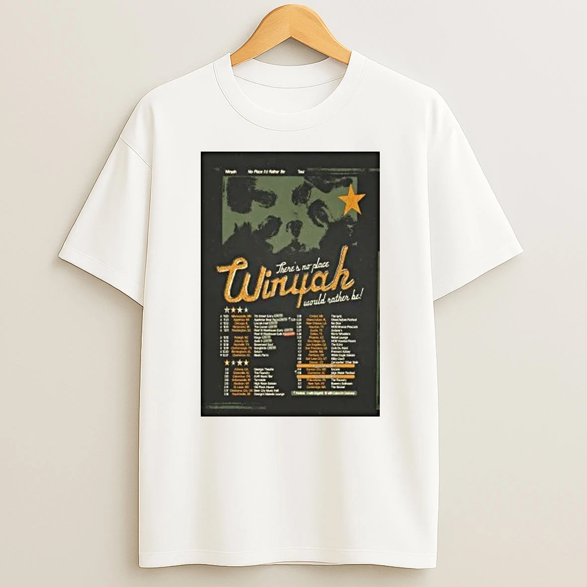 Winyah 2026 No Place Id Rather Be Tour Shirts