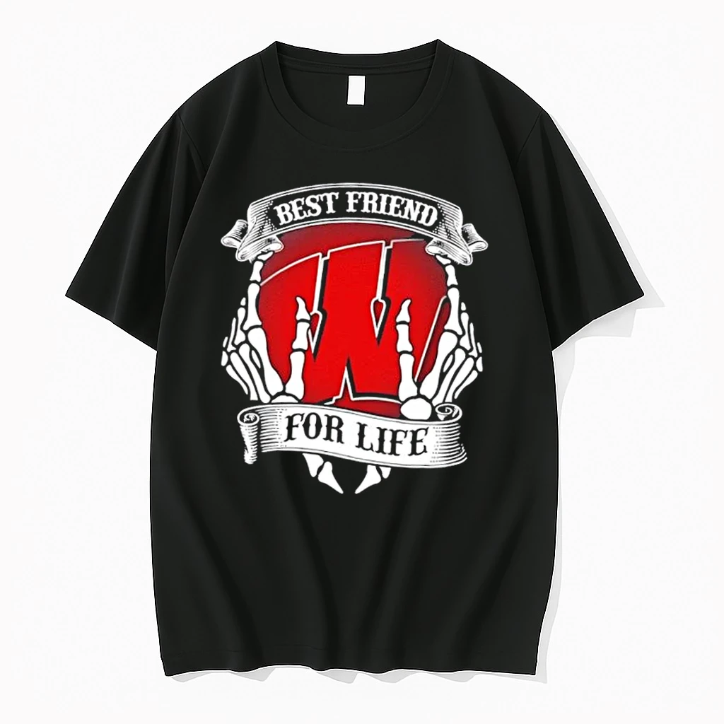 Wisconsin Badgers Best Friend For Life Hands Bones Shirts