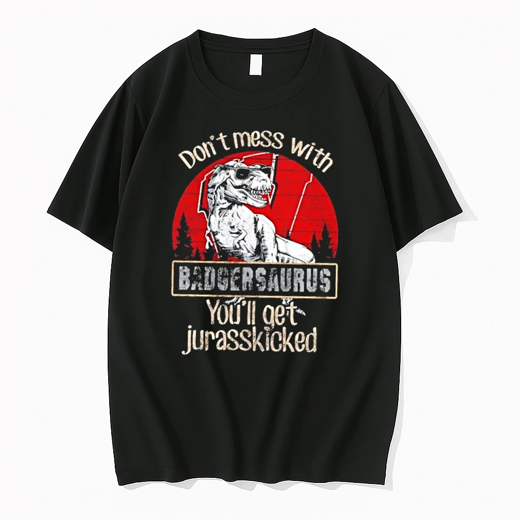 Wisconsin Badgers Dont Mess With Badgersaurus Youll Get Jurasskicked Shirts