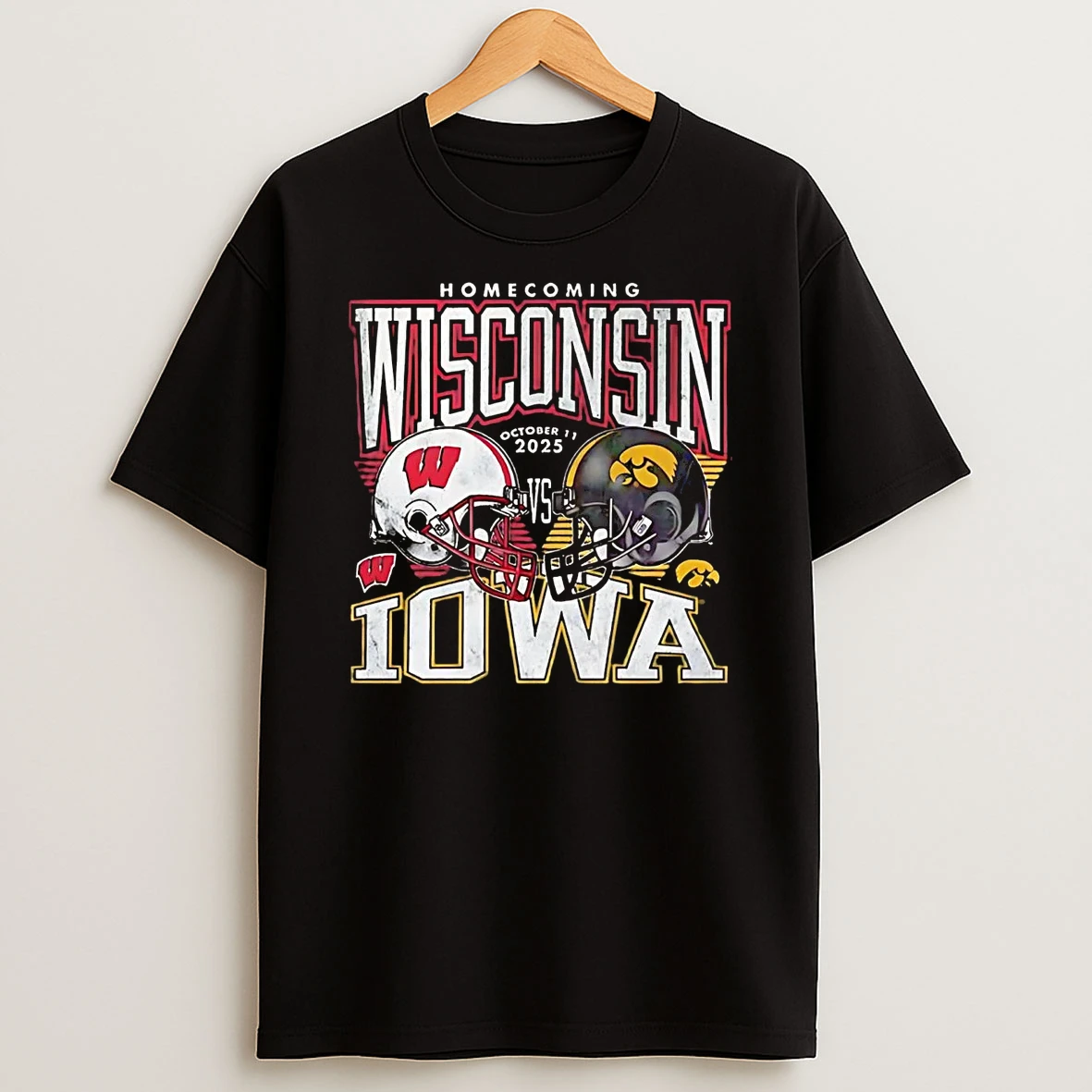 Wisconsin Badgers Vs Iowa Hawkeyes 2025 Homecoming Matchup Shirts