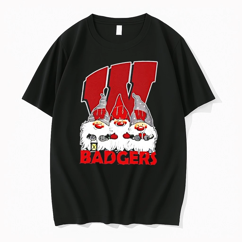 Wisconsin Badgers X Gnomes Xmas Christmas Shirts