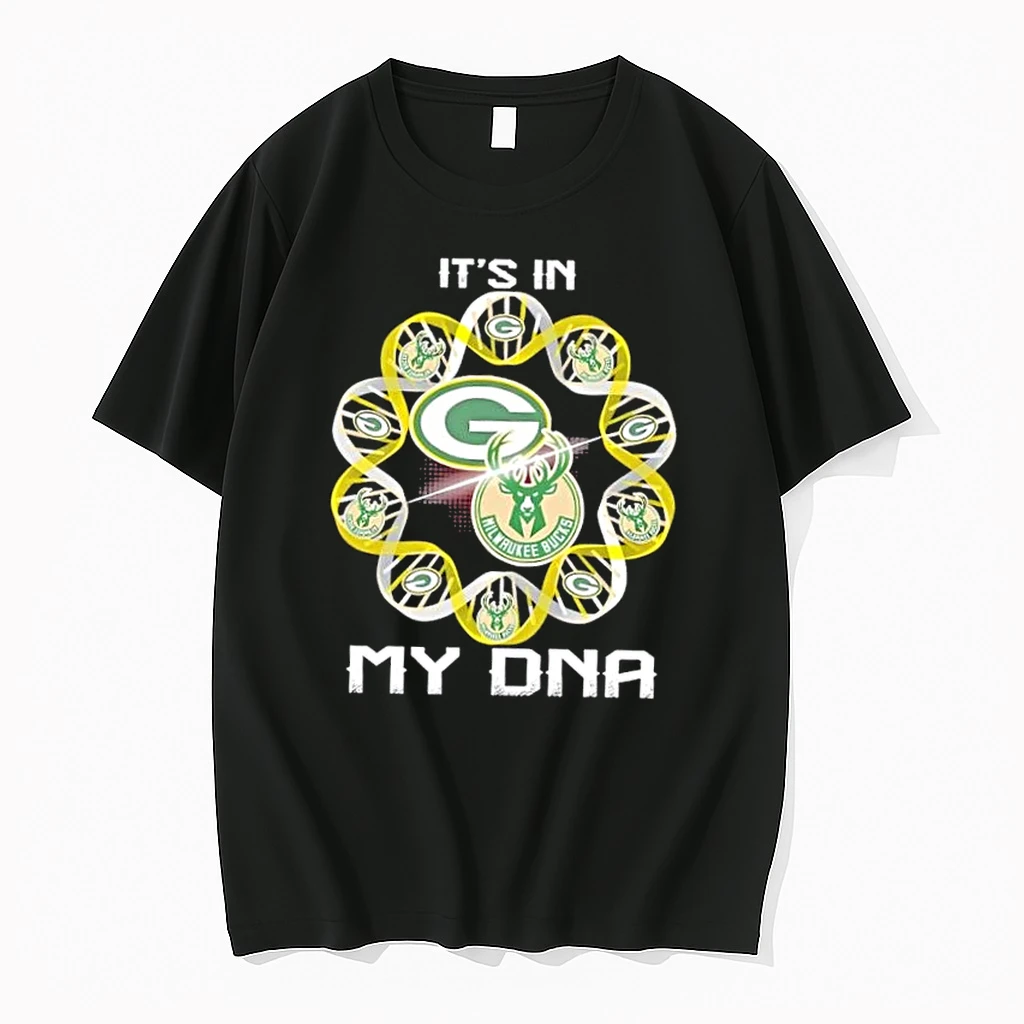 Wisconsin Sports Green Bay Packers X Milwaukee Bucks Its In My Dna Shirts