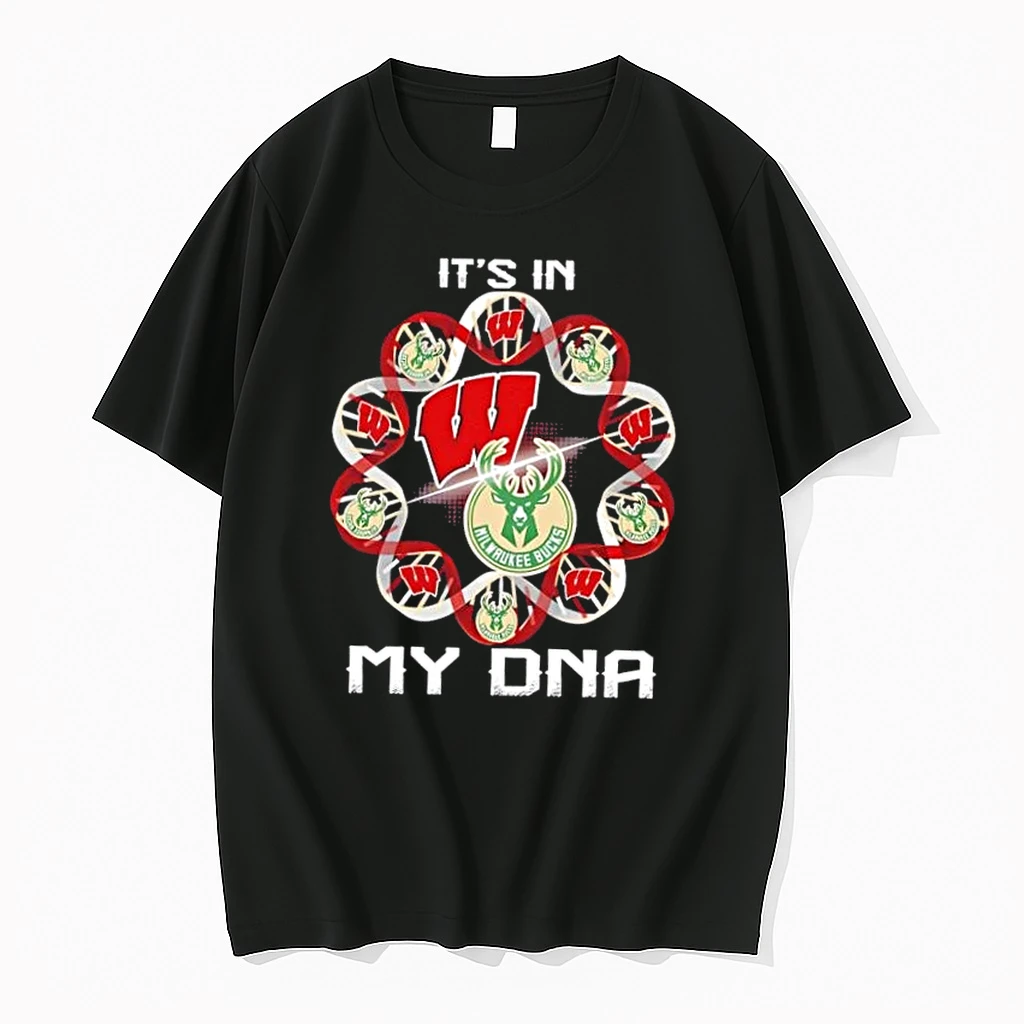 Wisconsin Sports Wisconsin Badgers X Milwaukee Bucks Its In My Dna Shirts