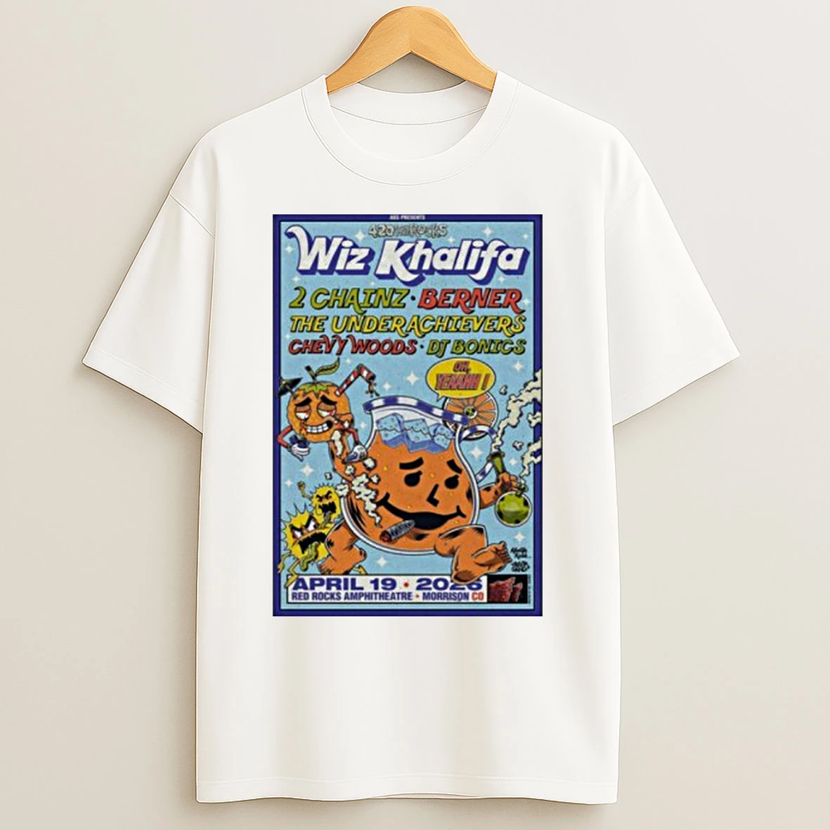 Wiz Khalifa Red Rocks Amphitheatre Concert Apr 19 2026 T Shirts