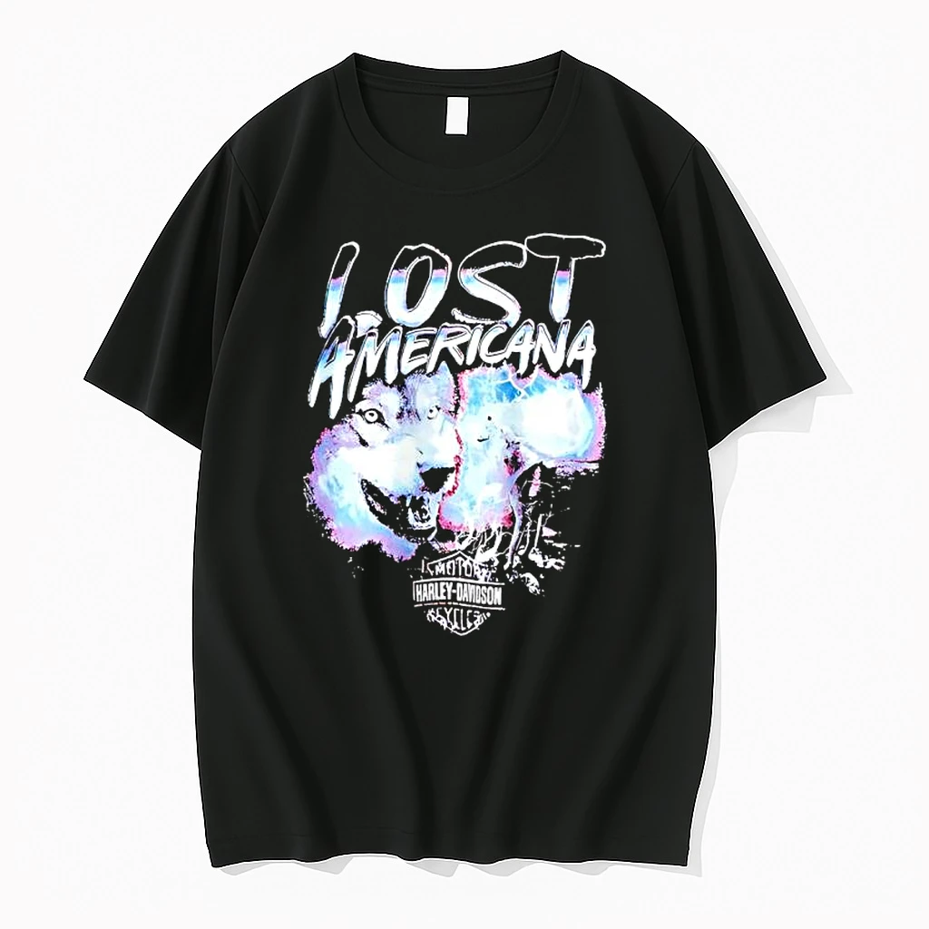 Wolf Lost Americana Harley Davidson Shirts