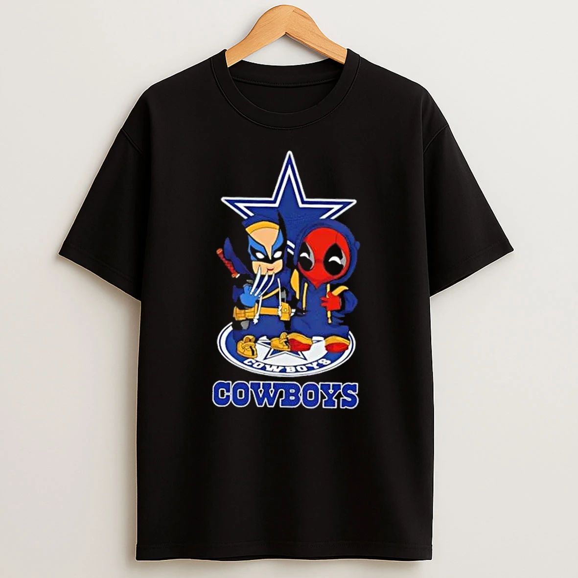 Wolverine And Deadpool X Dallas Cowboys Football Shirts