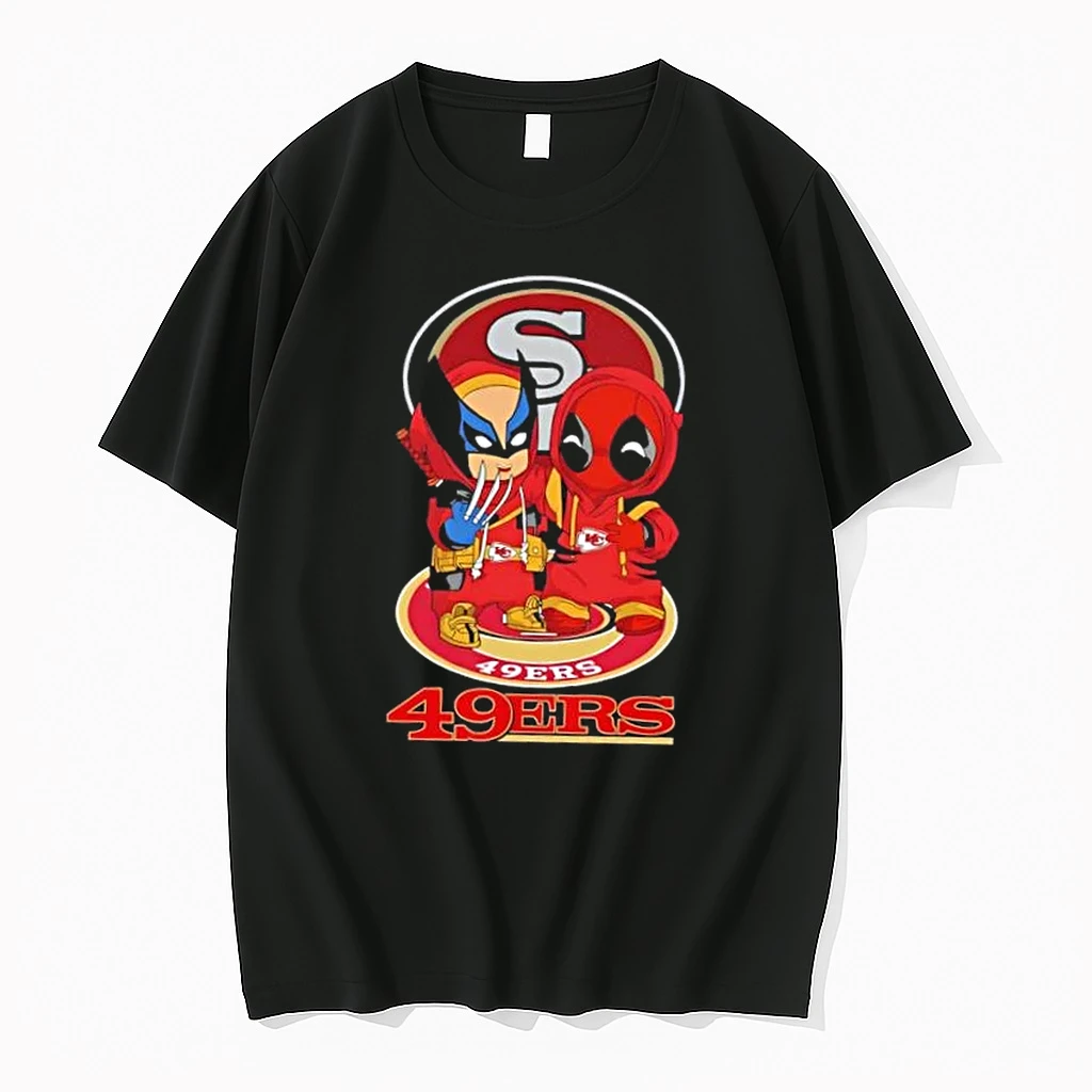 Wolverine And Deadpool X San Francisco 49ers Football Shirts