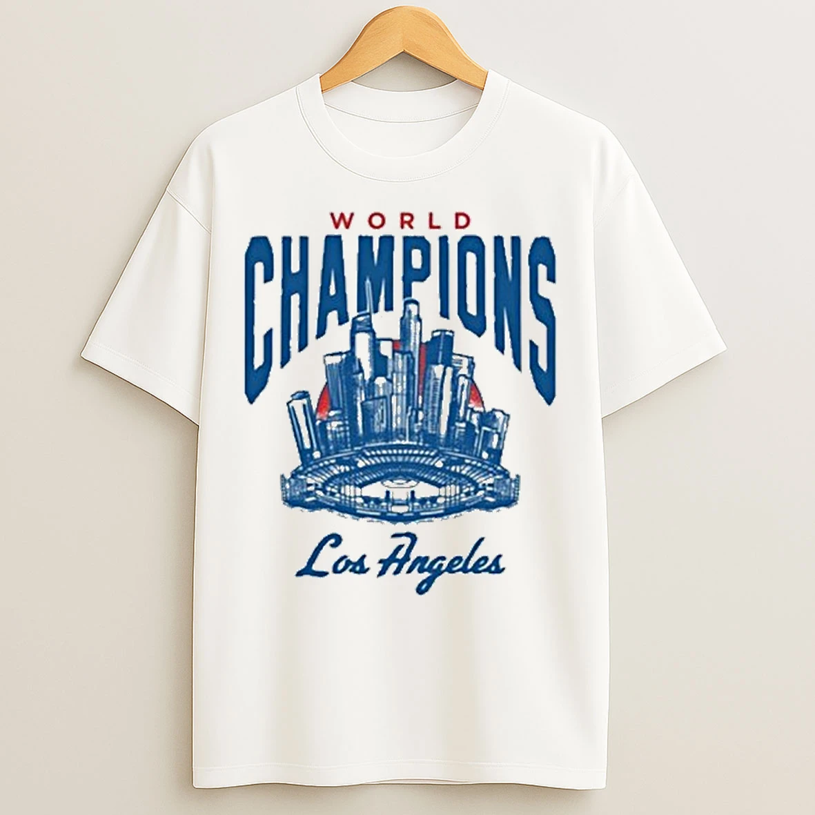World Champions La Dodgers Skyline T Shirts