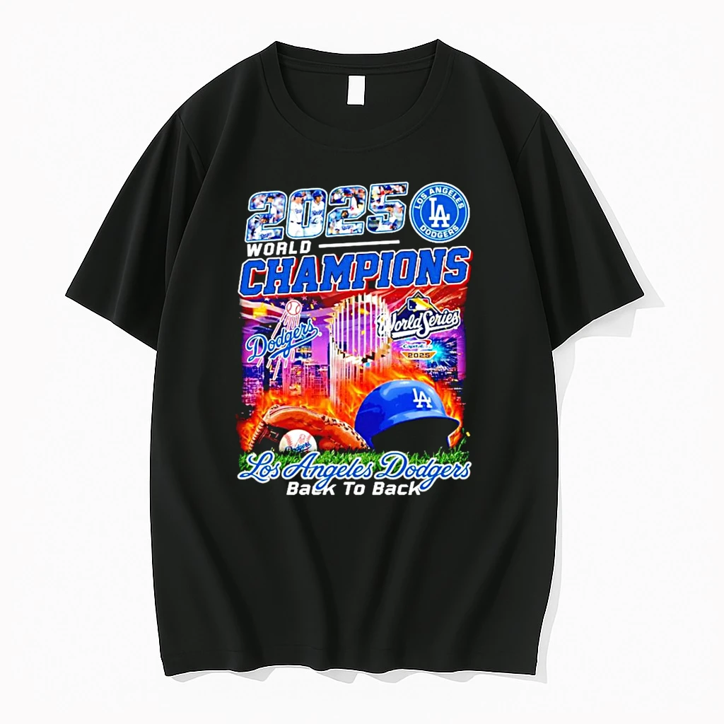 World Series Champions 2025 Los Angeles Dodgers Back2back Helmets Shirts