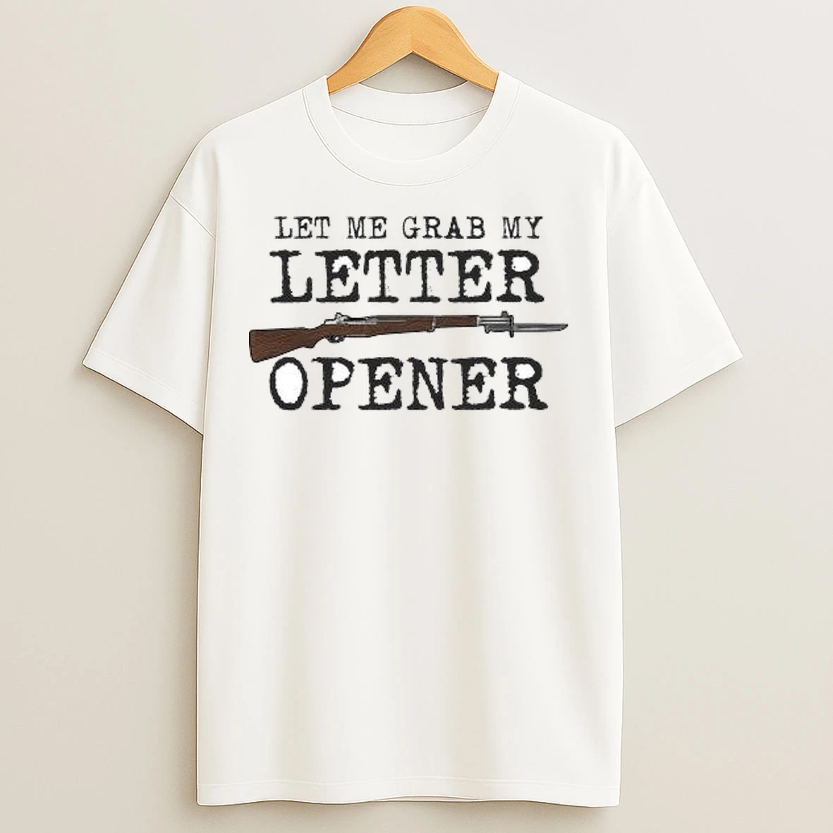 World War Wisdom Letter Opener Circle White T Shirts