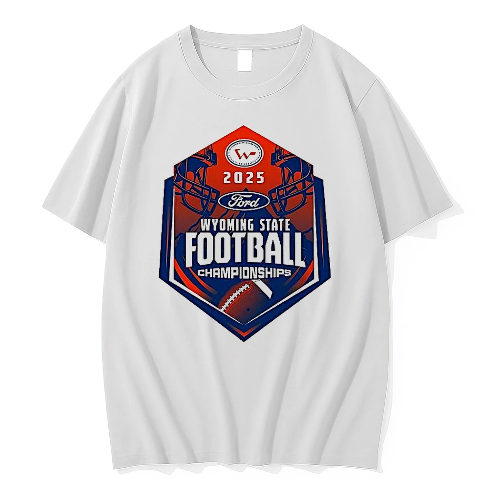 Wyoming State Football Activities Association 2025 Championship Logo Shirts