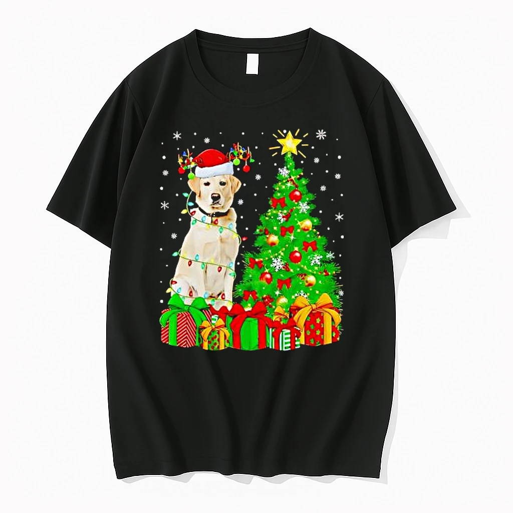 Xmas Holiday Santa Labrador Retriever Dog Christmas Shirts