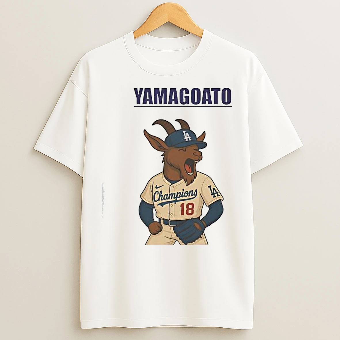 Yamagoato Champions Goat 18 Graphic T Shirts