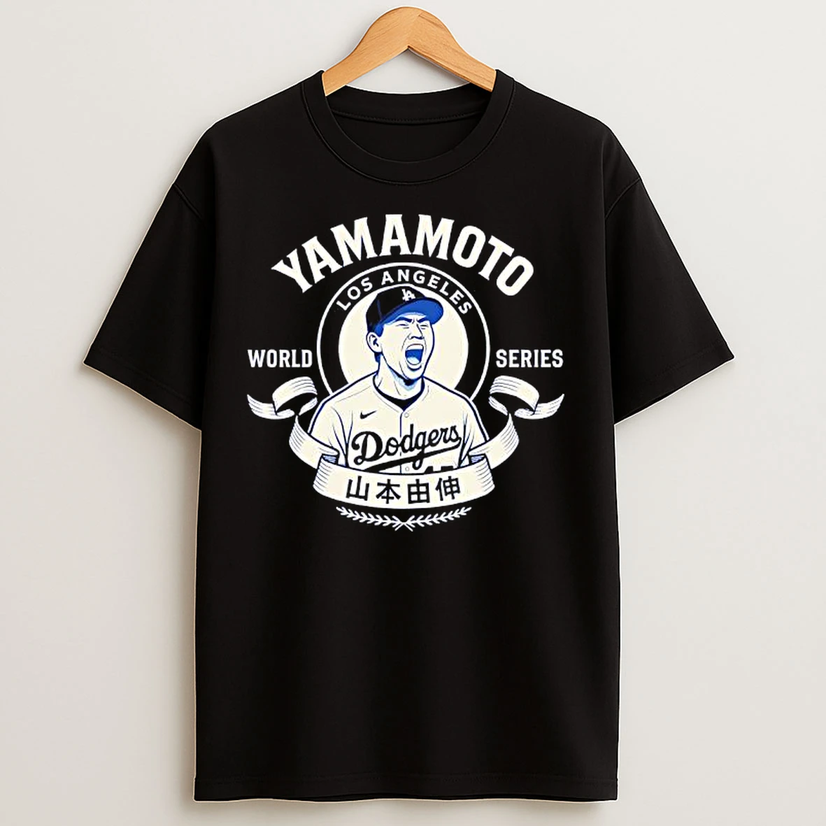 Yamamoto Los Angeles Dodgers Munber 17 Local Graphic T Shirts