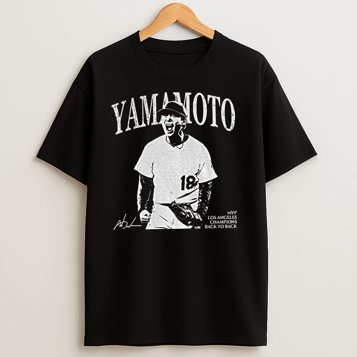 Yamamoto Mvp Los Angeles Baseball Signature Vintage T Shirts