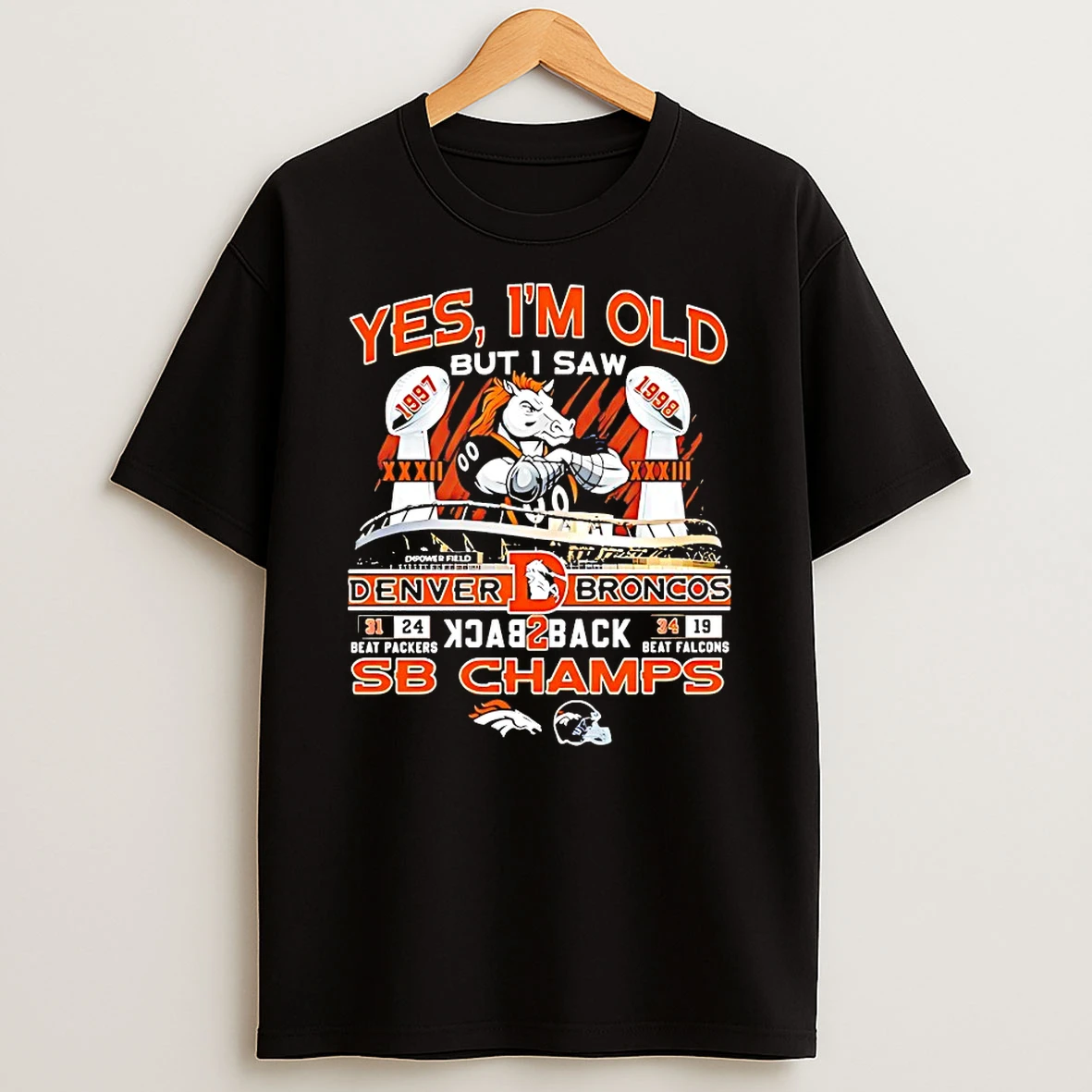 Yes I Am Old But I Saw Broncos Back 2 Back Champs Shirts