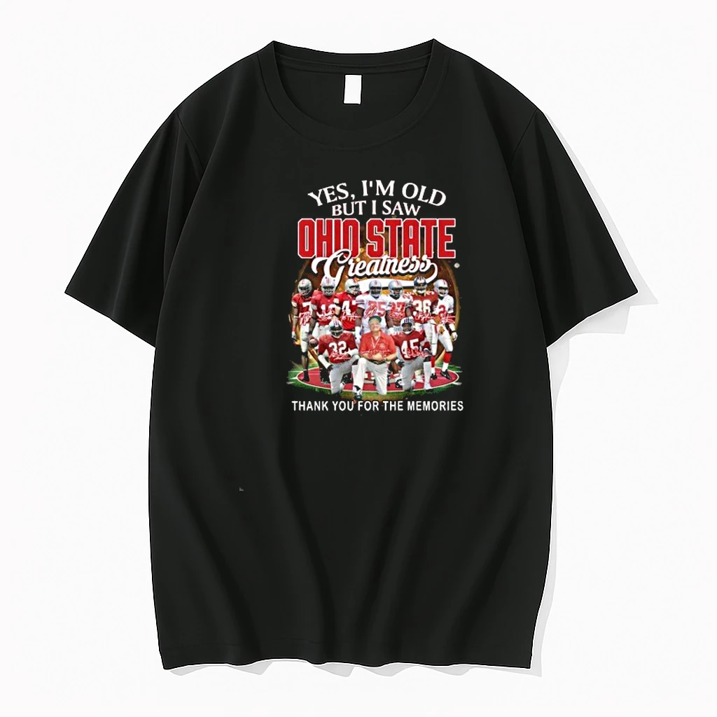 Yes Im Old But I Saw Ohio State Buckeyes Greatness 2025 Signatures Thank You For The Memories Vintage Shirts