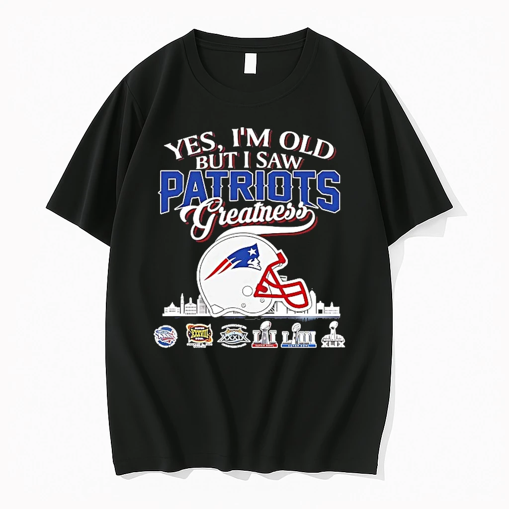 Yes Im Old But I Saw New England Patriots Helmet Greatness Shirts