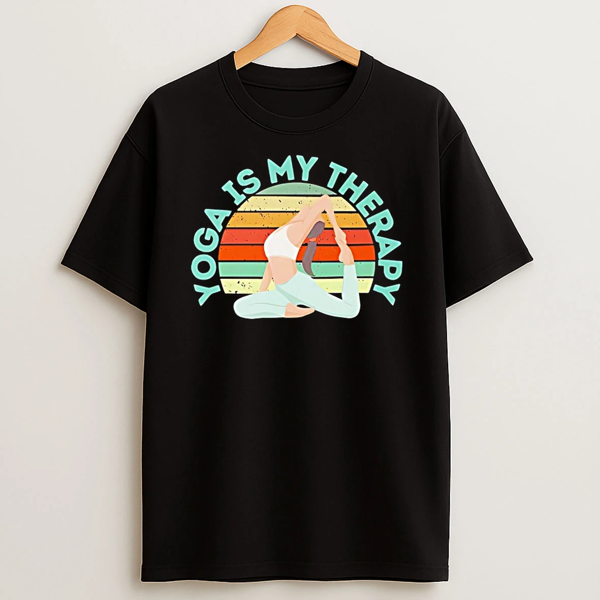 Yoga Is My Therapy Retro Shirts