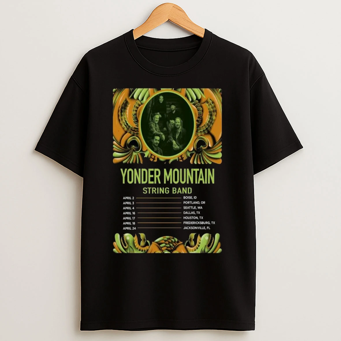 Yonder Mountain String Band April 2026 Tour Long Sleve T Shirts