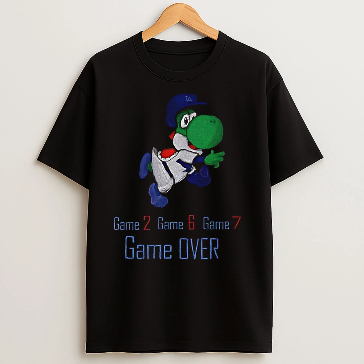 Yoshi Game Over Game 2 Game 6 Game 7 Los Angeles Dodgers Mlb Baseball 2025 T Shirts