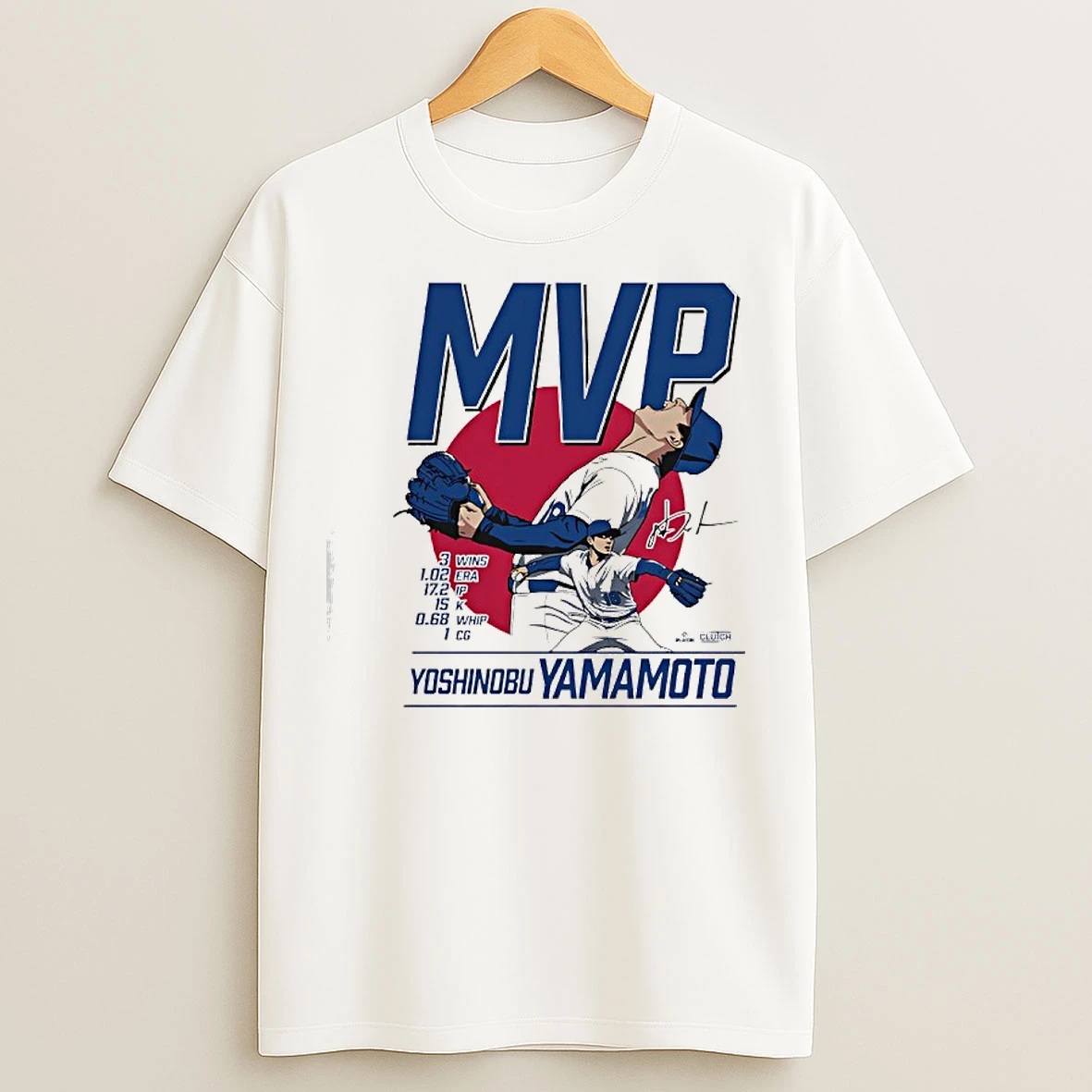 Yoshinobu Yamamato Series Mvp Los Angeles Dodgers T Shirts