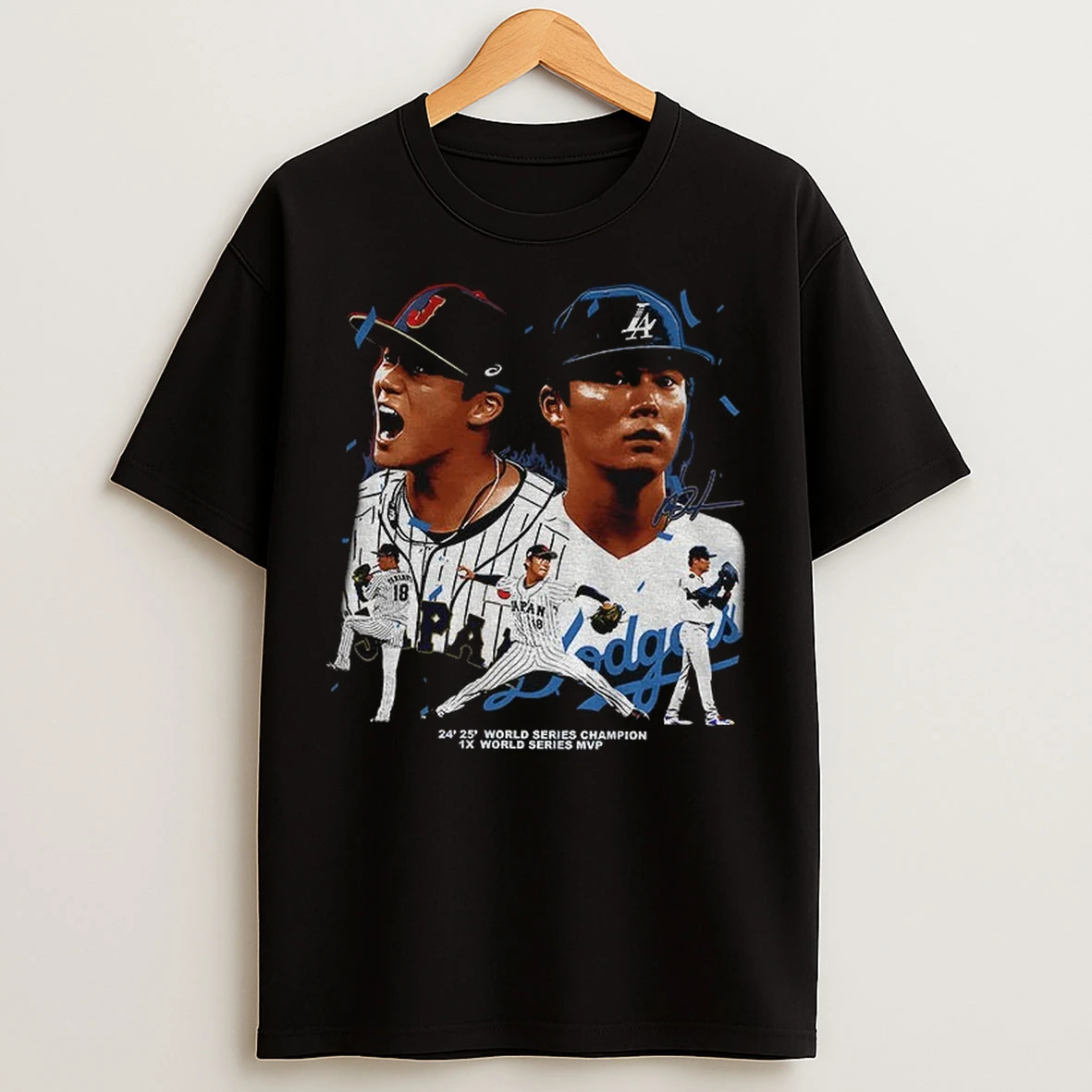 Yoshinobu Yamamoto Japan Los Angeles Dodgers Mlb 24 25 World Series Champion 1x World Series Mvp T Shirts