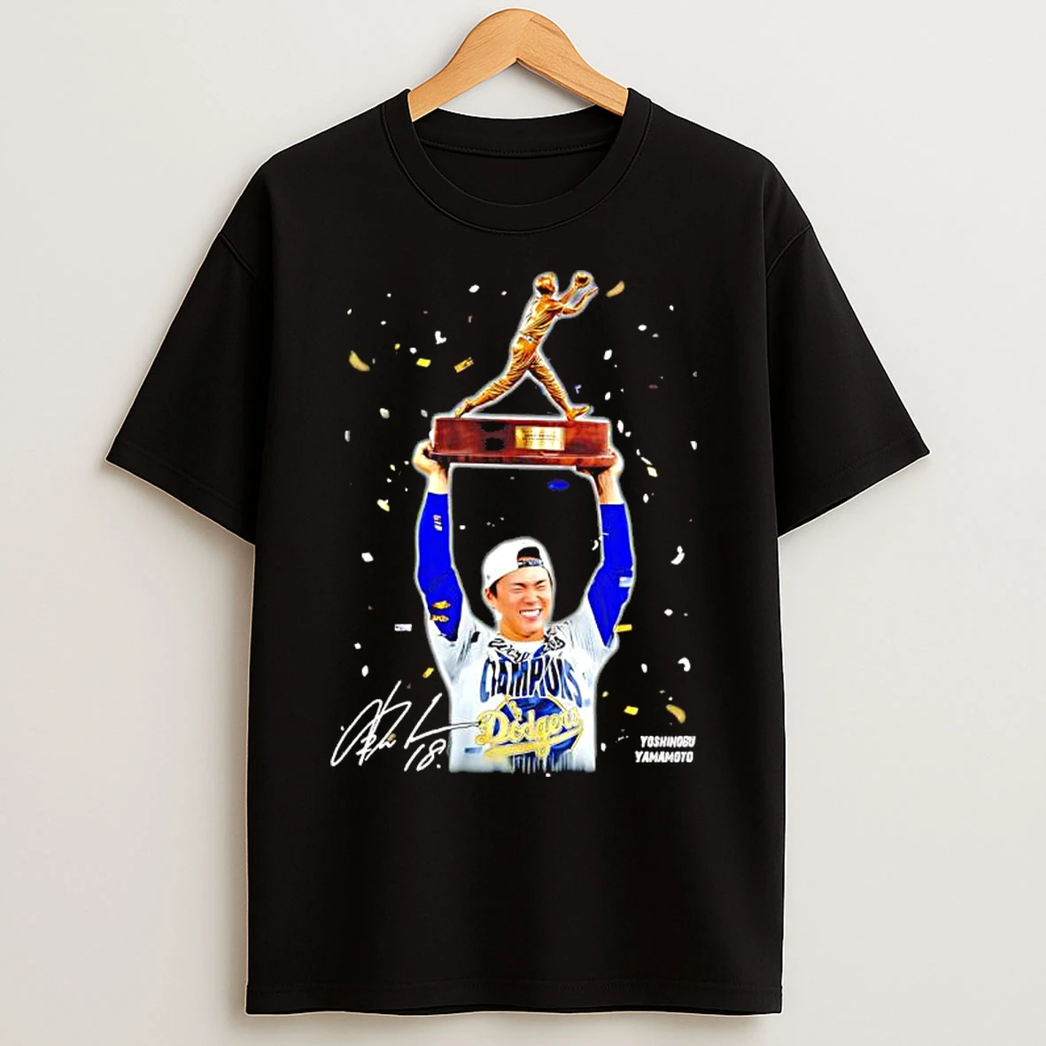 Yoshinobu Yamamoto La Dodgers Mvp 2025 Celebration T Shirts