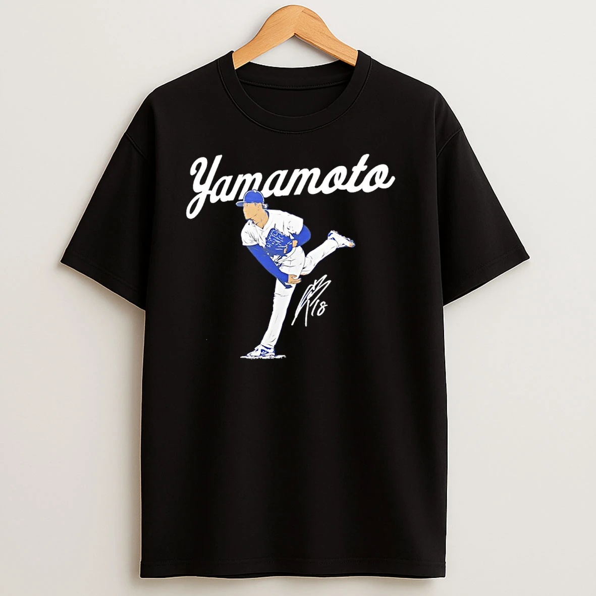 Yoshinobu Yamamoto La Dodgers World Series Player Signature T Shirts