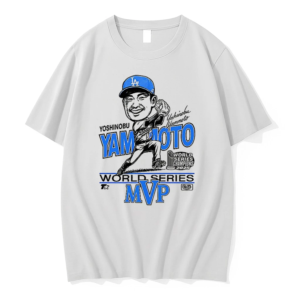 Yoshinobu Yamamoto Los Angeles Dodgers World Series Champions 2025 Mvp Caricature Shirts