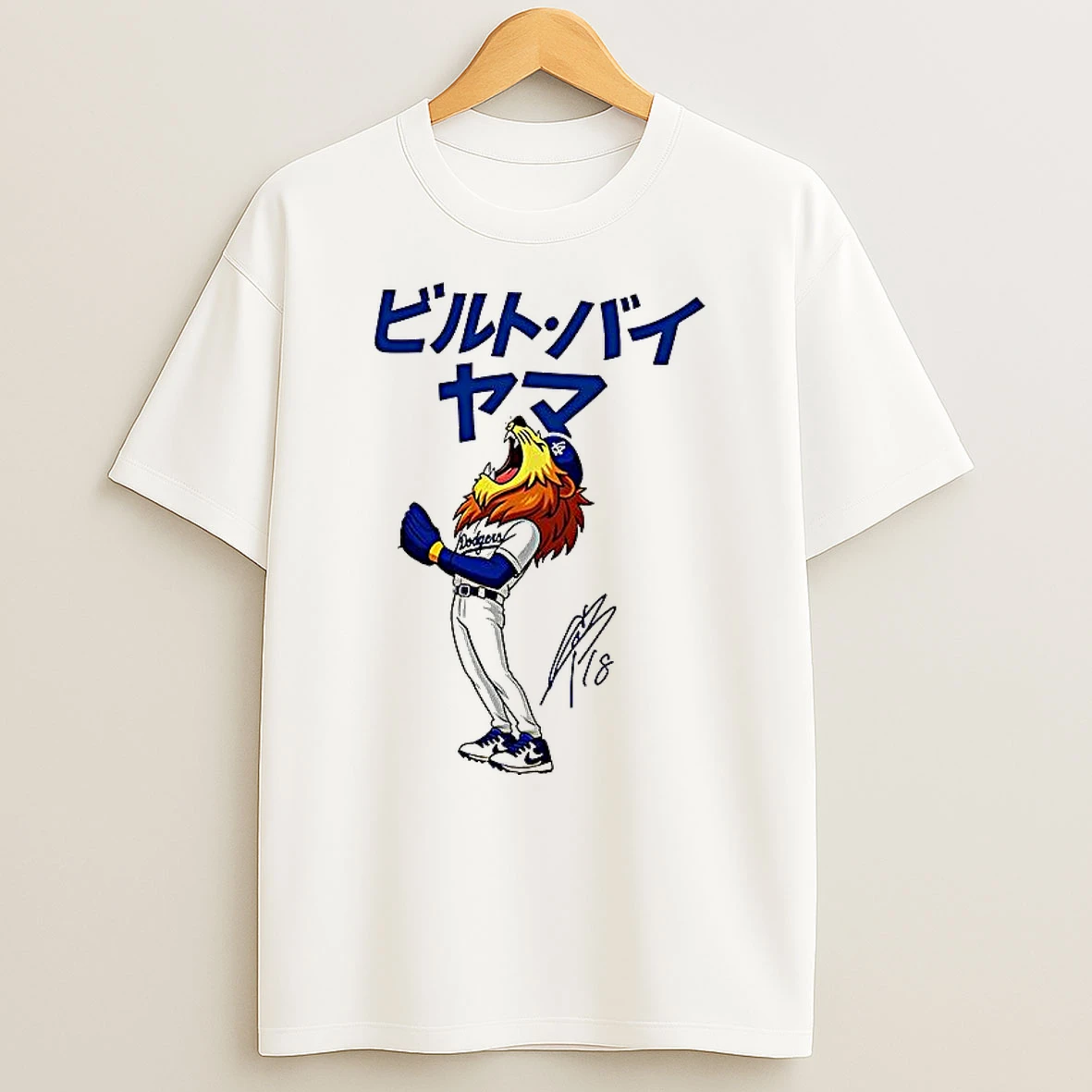 Yoshinobu Yamamoto Mvp 2025 Dodgers Anime Lion Signature Shirts